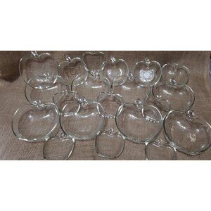 Vintage Hazel Atlas Apple Shaped Bowl & Saucer Set Dessert Dining 20-Piece Set